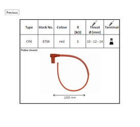 Fajka świecy zapłonowej Ngk fajka na świece gumowa kątowa (nr 8736) (90) przewód 50 cmm kolor czerwony z nakrętką – NGK
