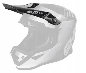 Daszek do kasku furioutrust black white glossy kolor czarny/biały