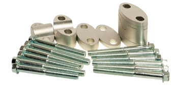 mocowanie/podwyżki kierownicy (dół-22,2/góra-22,2mm) (plasterki 18+5+10+6=39mm) kolor srebrny (bma-02sv)