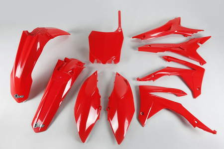 Komplet plastików honda crf 250r '14-17, crf 450r '13-16 z pokrywą filtra powietrza kolor czerwony