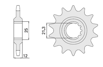 Zębatka przednia 823 13 (a4250823130) husqvarna / husaberg (82313jt) (łańc. 520)