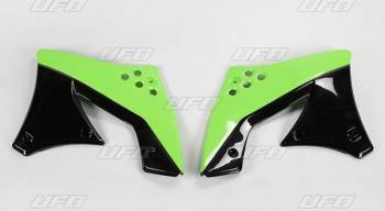 Osłony chłodnicy kawasaki kxf 250 '09-'12 kolor oem (zielony/czarny)