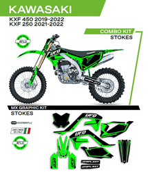 Komplet naklejek (oklein) kawasaki kxf 250 '21-'22