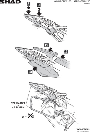Stelaż kufra tylnego Shad do Honda CRF1100