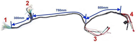 Instalacja elektryczna Wiązka do skutera 4T koło 10