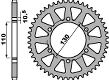 Zębatka tylna 504 47 c45 kawasaki el 250 ninja '88-'02, 250r ninja '07-'15, yamaha yzf-r1 '98-'05 (jtr486.47) (łańc. 520)
