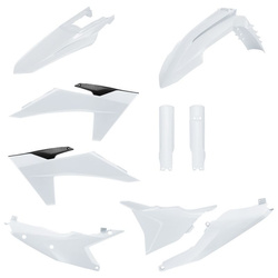 WYPRZEDAŻ KOMPLET PLASTIKÓW (FULL KIT) KTM EXC/EXC-F/XC-W/XC-WF TBI '24-'25 W ZESTAWIE OSŁONY AMORTYZATORÓW (8352500001) KOLOR BIAŁY