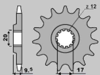 Zębatka przednia 7005 12 ktm sx 65 '98-'15 (jtf1906.12)