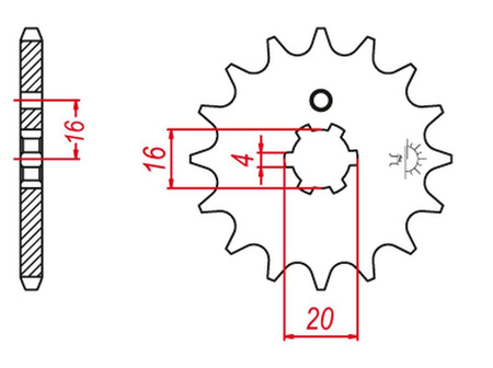 Zębatka przednia 560 13 kawasaki kx 60 '83-'01, kx 65 '00-'20, kx 80, kx 85 '01-'20, kx 100 '89-'21' suzuki rm 60/100 '03-'05, tt-r 50 '06-'