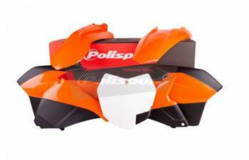 Komplet plastików ktm exc/exc-f '14-'16 kolor pomarańczowy biały oem