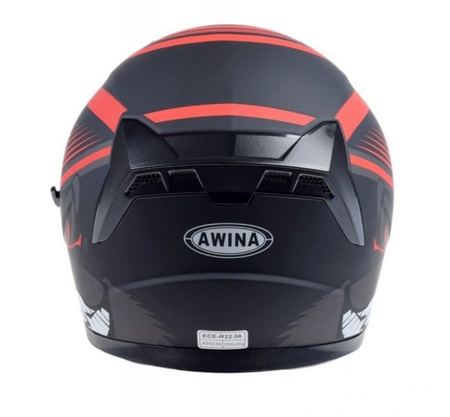 Kask otwarty na skuter quad motocykla czarny-czerwony mat