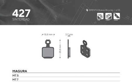 Klocki hamulcowe rowerowe sinter spiekane metaliczne mtb / szosa / elektryk