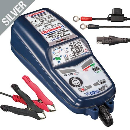 Ładowarka akumulatorów optimate 5 ampmatic 6v 4a 3-160ah / 12v 3a 3-120ah, agm / gel / std / sli / deep cycle, sae (el) - zastępuje tm222