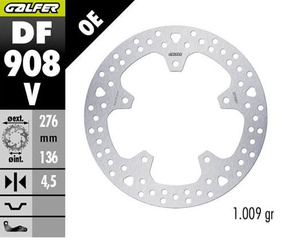 TARCZA HAMULCOWA TYŁ BMW R 1300GS ADVENTURE '23-'25 (ROUND DISC) (310X181X4.5MM)