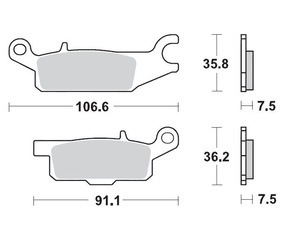 Klocki hamulcowe kh443 sinter metal oem: 11 (sinterpro racing ng) yamaha: yfm 700 grizzly przód-lewy