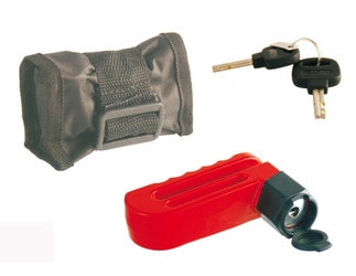 Blokada tarczy hamulcowej MAXI 10 mm czerwona z kluczami