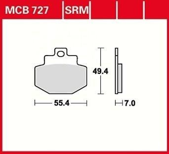 KLOCKI HAMULCOWE TRW MCB727