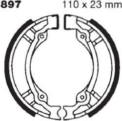 Szczęki hamulca tylnego skutery 110x23 mm