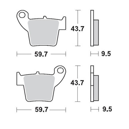 Klocki hamulcowe kh346 sinter metal racing ng: 12 (sinterpro series racing gp) cr 125-250, crf 450