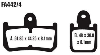 KLOCKI HAMULCOWE EBC FA442/4HH