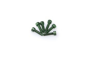 Śruby z anodyzowanego aluminium blister 6 śrub imbusowych m5x20mm zielone