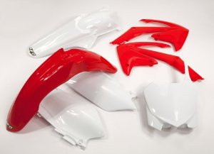 Komplet plastików honda crf 250r '11-'13, crf 450r 11-12 kolor oem (czerwony/biały) (ho114e999)