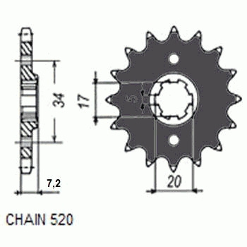 Zebatka napedowa sunstar sunf348-12 (wycofana z produkcji)