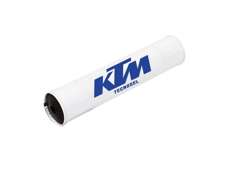 Osłona kierownicy (na poprzeczkę) traditonal ktm vintage, kolor biały, logo ktm