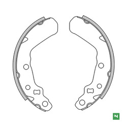 Szczęki hamulcowe suzuki lt-f 300 kingquad quadrunner 91-01 (130x80mm)
