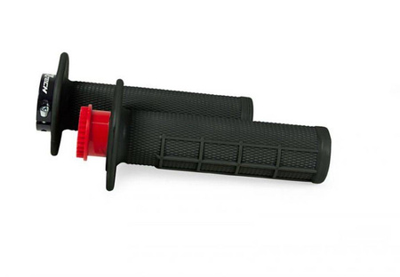 2022 manetki r20 lock-on (22+25mm) kolor czarny (half waffle) + 3 adaptery rolgazu do motocykli beta