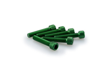 Śruby z anodyzowanego aluminium blister 6 śrub imbusowych m6x30mm zielone
