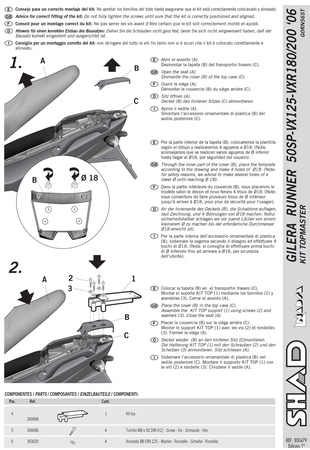 Stelaż kufra tylnego Shad do Gilera Runner