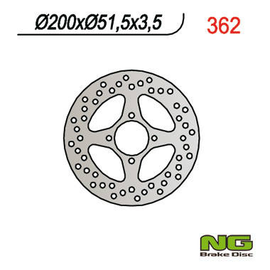 Tarcza hamulcowa tył yamaha yfm 350/ yfz 450 03-04 (200x51x3,5) (4x8,5mm)