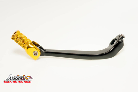 Dźwignia zmiany biegów suzuki rmz 250 '07-'17 aluminiowa kolor czarny, końcówka złota