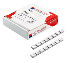 CIĘŻARKI DO WYWAŻANIA KÓŁ KLEJONE 5 GRAM 50 PASKÓW PO 8 KOLOR SREBRNY