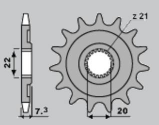Zębatka przednia 2120 12 honda crf 250 '04-'17, cr 125 '04-'07 (jtf1323.12)