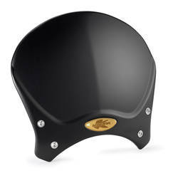 Szyba uniwersalna cafe racer aluminium czarna 20,5 x 26,5 cm - potrzebne mocowania (al….a) pod dany model