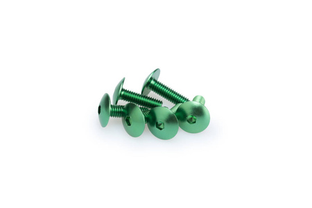 Śruby z anodyzowanego aluminium blister 6 wypukłych śrub m6x20mm zielone