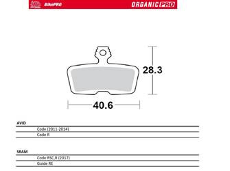 Moto-master bike pro klocki hamulcowe rowerowe organiczne pro