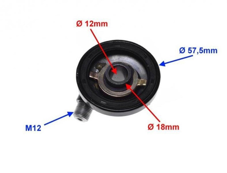 Napęd do licznika skutera 2T 4T prawy oś 12 mm