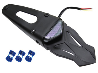 BŁOTNIK ENDURO TYŁ UNIWERSALNY Z LAMPKĄ LED PRZYDYMIONĄ (HOMOLOGOWANY)