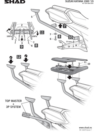 Stelaż kufra tylnego Shad do Suzuki Katana 1000 (2019)