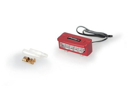Uniwersalne oświetlenie rejestracji led puig  45x20mm czerwone