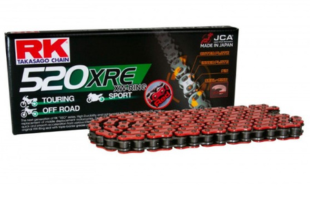 ŁAŃCUCH NAPĘDOWY RR520XRE-120 (XW-RING) ZAKUWKA (CLF) W ZESTAWIE KOLOR CZERWONY (POJEMNOŚĆ: DO 800 CCM) (36,5 KN)