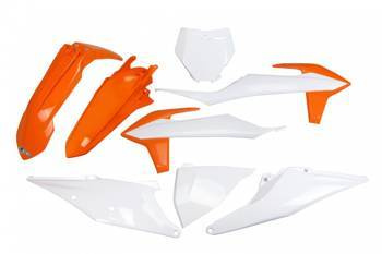 Komplet plastików ktm sx 125/150/250 '19-'22, sxf (sx-f) 250/350/450 '19-'22 kolor oem 21 (biały/pomarańczowy)