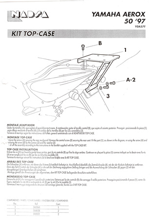 Stelaż kufra tylnego Shad do Yamaha Aerox 50/100