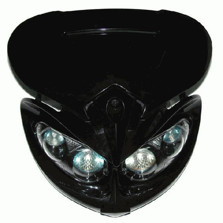 Lampa przednia tuning czarna 4 lampki.