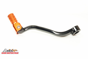 Dźwignia zmiany biegów ktm sx250 '17-'19, exc250/300 '17-'19 aluminiowa kolor czarny, końcówka pomarańczowa