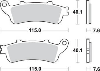 Klocki hamulcowe kh261 / kh281 street excel sinter kolor złoty