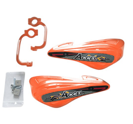 Osłony rąk (handbary) z mocowaniem aluminiowym mx (22+28mm) (alu-pomarańczowy, plastik-pomarańczowy)